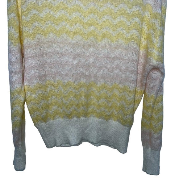 FRNCH Linette Wavy Stripe Wispy Light Knit Sweater Medium - Picture 7 of 14